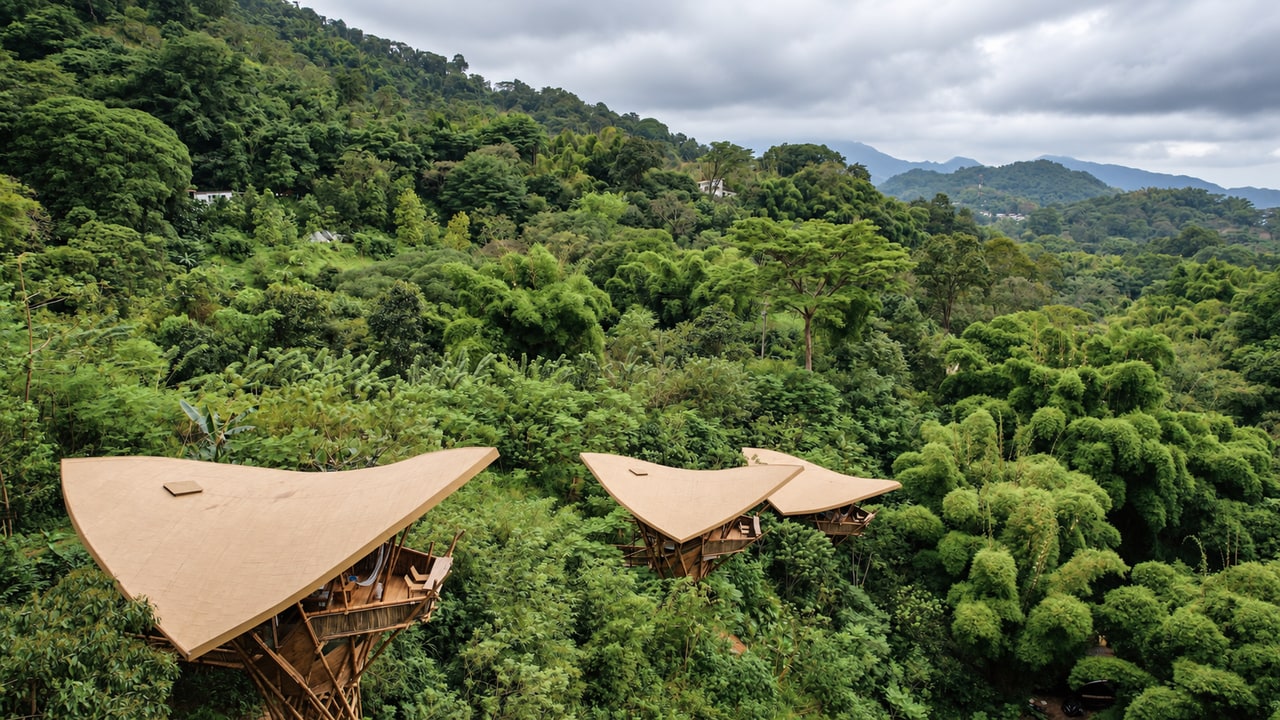 Cabañas de Selva Minca entre las montañas y el bosque